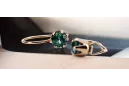 Emerald Original Vintage 14K Rose Gold Earrings Vintage style vec056r